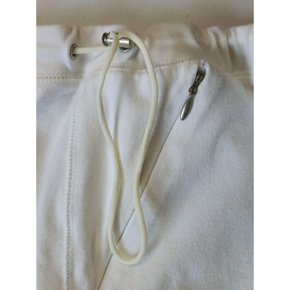 Danskin Solid White Elastic Waist Pull On Zipper Pockets Cropped Size XL (16-18) - Picture 2 of 11